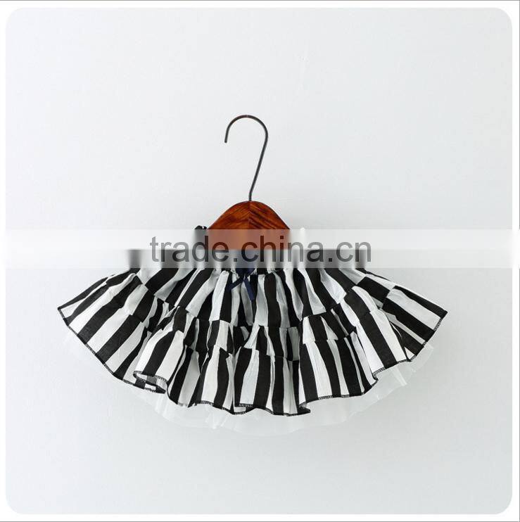Black And White Stripes New Design Tutu Skirt Double Layers Daily Skirts
