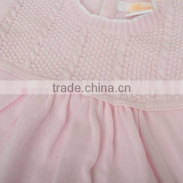 Baby girls cable knit romper infant pink romper