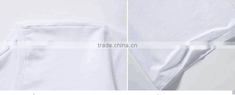 2017 men of pure white collar T-shirt men's short sleeve pure color clothes