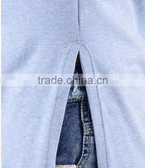 Wholesale custom longline tshirt china t shirt factory