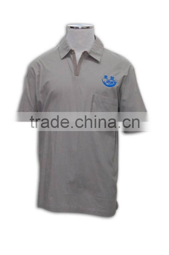 100% Cotton Design china made logo printing grey mens casual shirt design