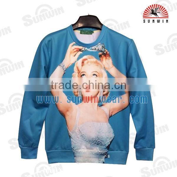 OEM Mens/Womens winter warm hooded Sublimated 3d Print Sweatshirt