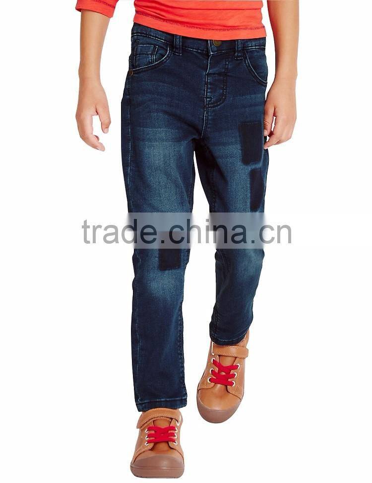 Hot sale Chirldren patch denim jeans long pants new style boys pants jeans