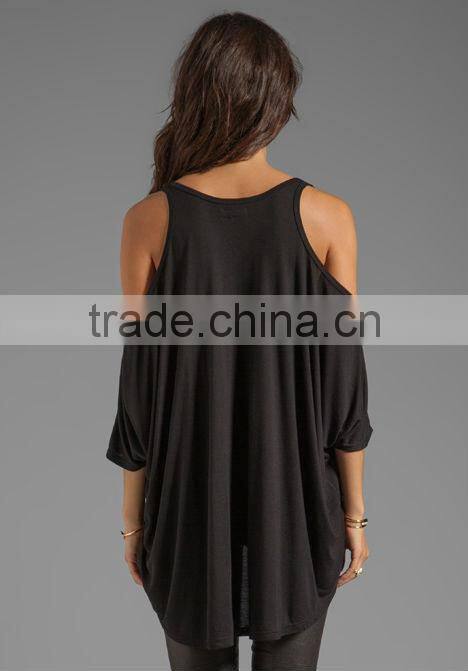 Oversized Open Shoulder Top