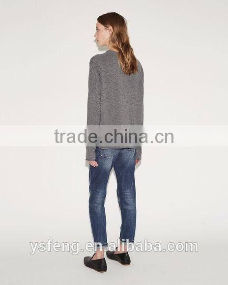 2017 New Design Hand Knitted Woolen Girls Sweater
