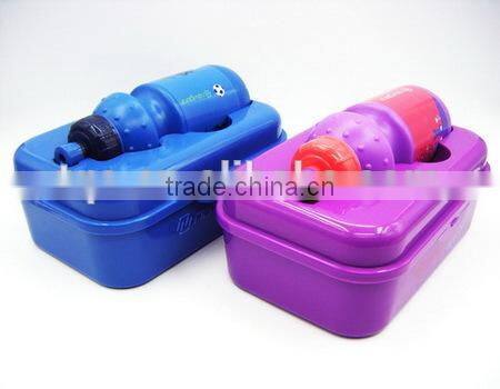 Portable School lunch box with sports bottle kits