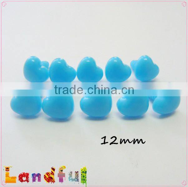 12mm Sky Blue Heart Nose Animal Nose Plush Toy Nose Craft Doll