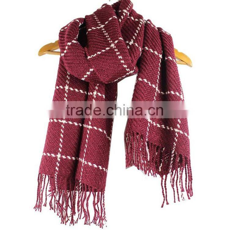 Women Winter Plaid Cashmere Scarf Warm Pashmina scarf RL-241