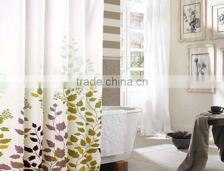 100% polyester hotel shower curtain from China supplier