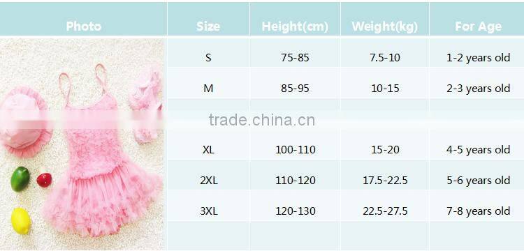 Wholesale Princess pink dress style swimsuit for children models