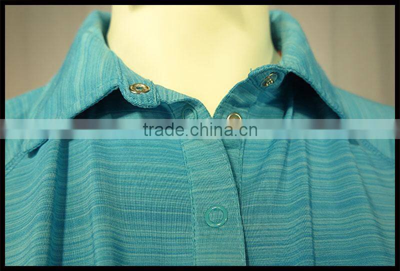 T092-1642T OEM 90%Pes 10%Spandex Melange Short Sleeve Tops POLO Shirt