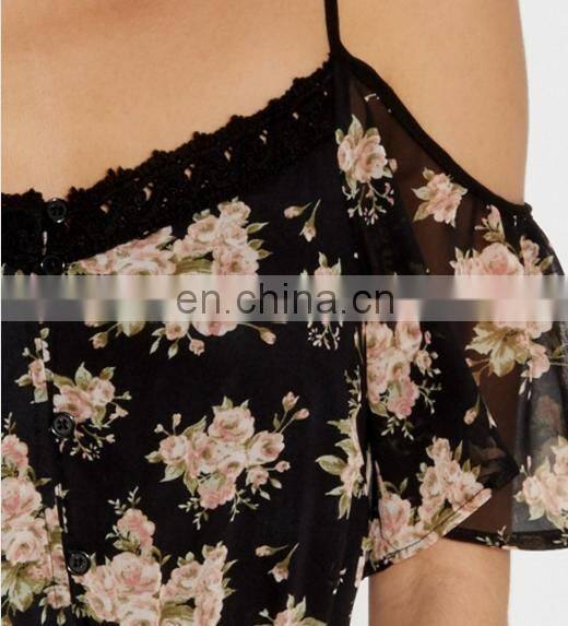 2017 Summer street Fashion ladies floral printed jumpsuits