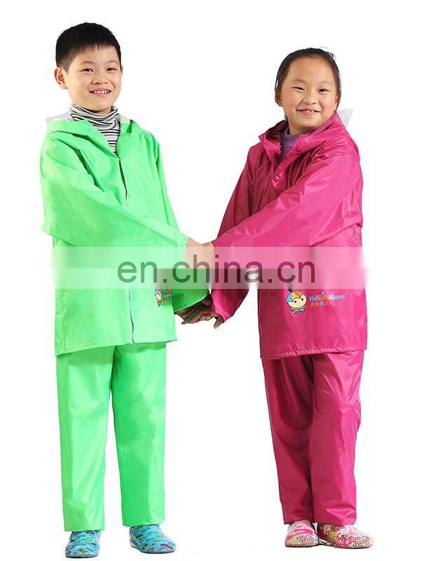 high quality colorful waterproof children 100% pvc raincoat