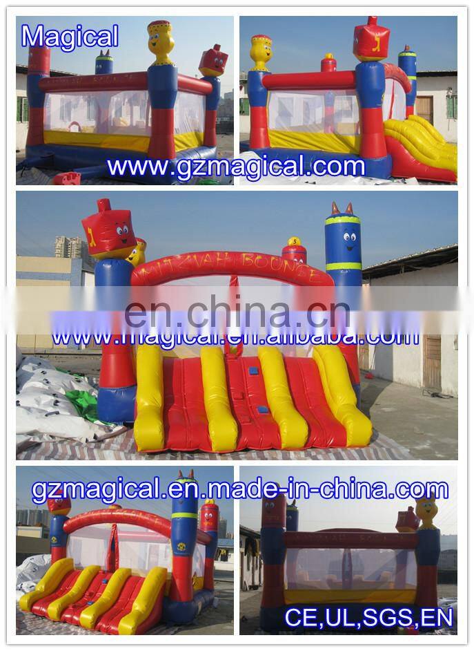 Blue mini Inflatable bouncer Combo dry slide