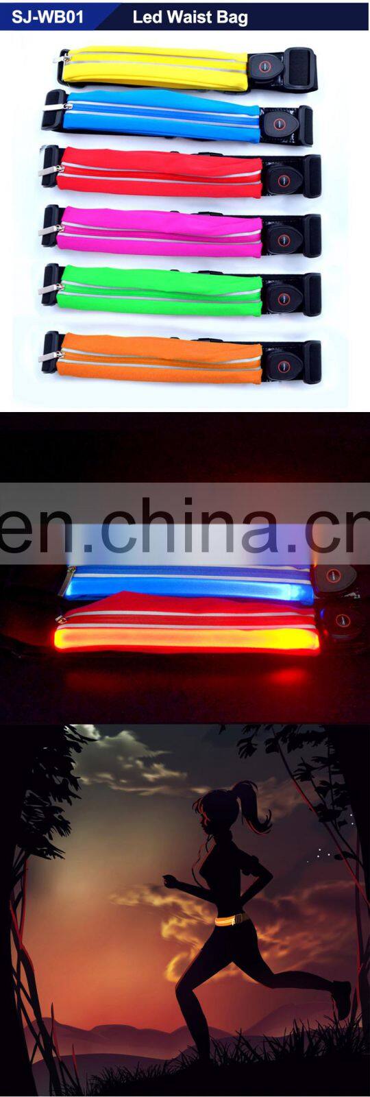 2018 New Arrivals Sports Waist bag Running Bag With Light