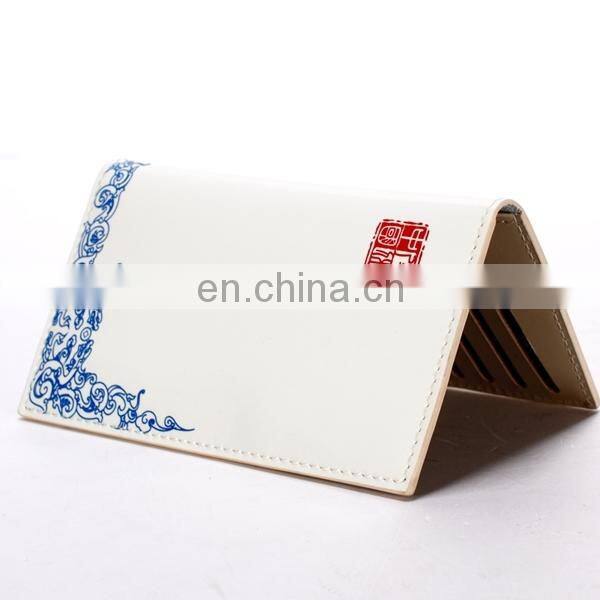 HOT PROFESSIONAL WHITE VINTAGE PATTERN LEATHER WALLET CHINESE