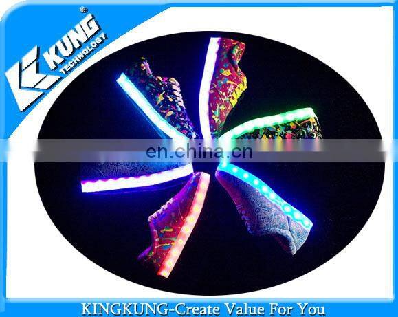 Stylish girl shoes with led light with cheap price