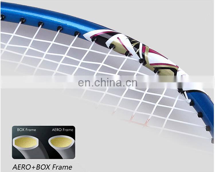 blue custom high qualit professional sports badminton racket