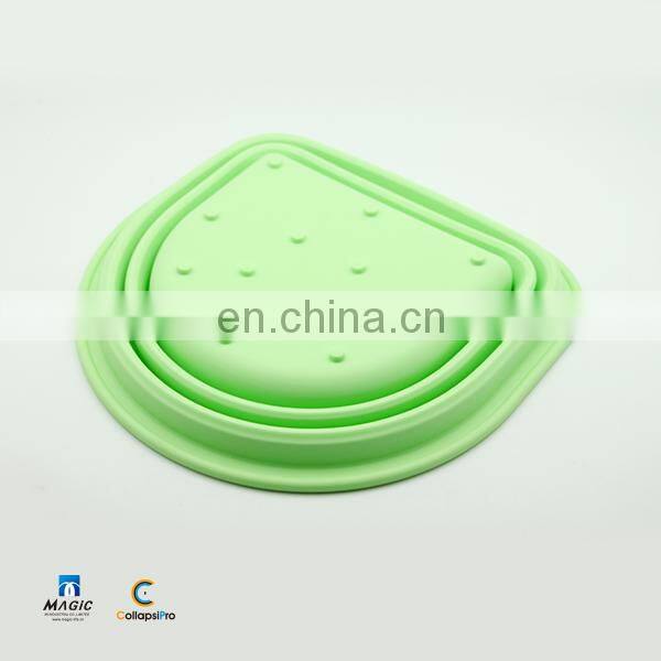 2018 Semicircle FDA Silicone Collapsible Water Bucket Foldable Food Storage Basket