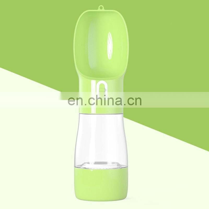 Wholesale Factory Manufacturer Custom Logo Plastic Travel Drink Feeder Portable Food Pet Dog Water Bottle