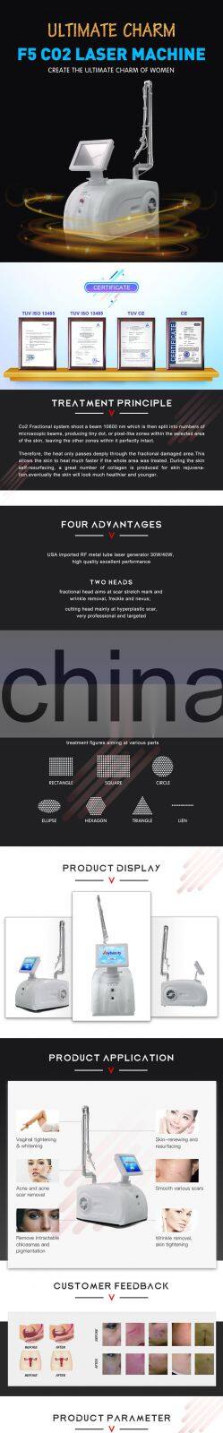 portable CO2 fractional laser/scar removal/acne stretch mark removal