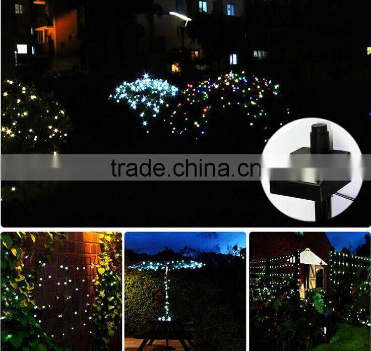 solar powered led string light for Christmas and garden decoration with solar pannel