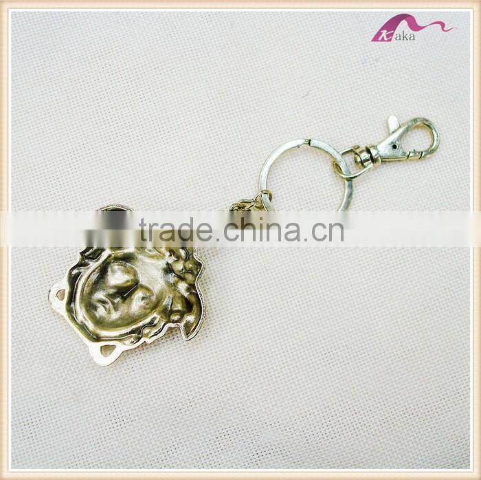 Professional European Gold Human Head Keychain Gifts Suppliers