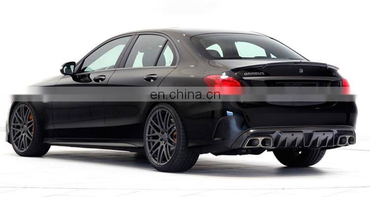 B650 carbon fiber front lip+diffuser fit for W205 C63 14-16year to B-style B650 front lip and diffuser carbon fiber for C63