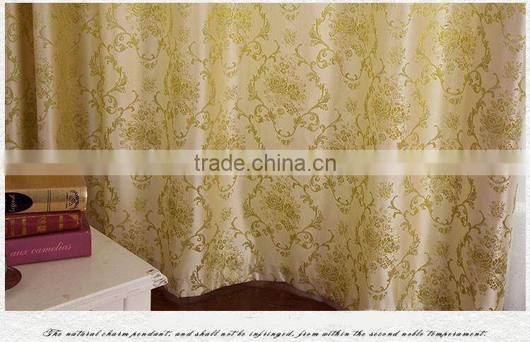 Hot selling jacquard fabric window curtain/curtain rod/curtain track for home/hotel