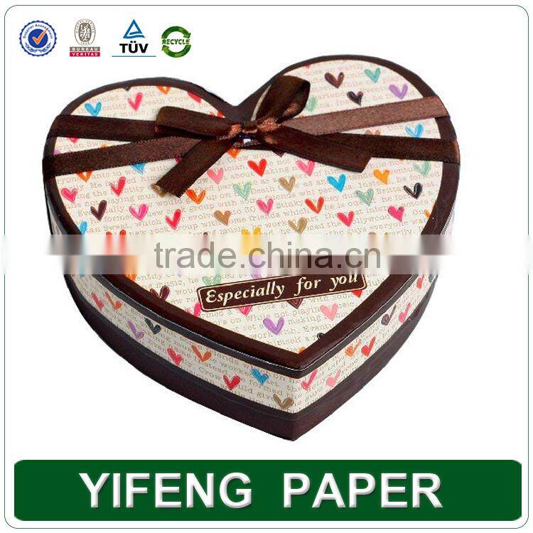 China factory wholesale heart shaped chocolate box paper chocolate packaging box