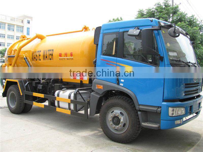 4m3 Jiefang vacuum sewage suction truck