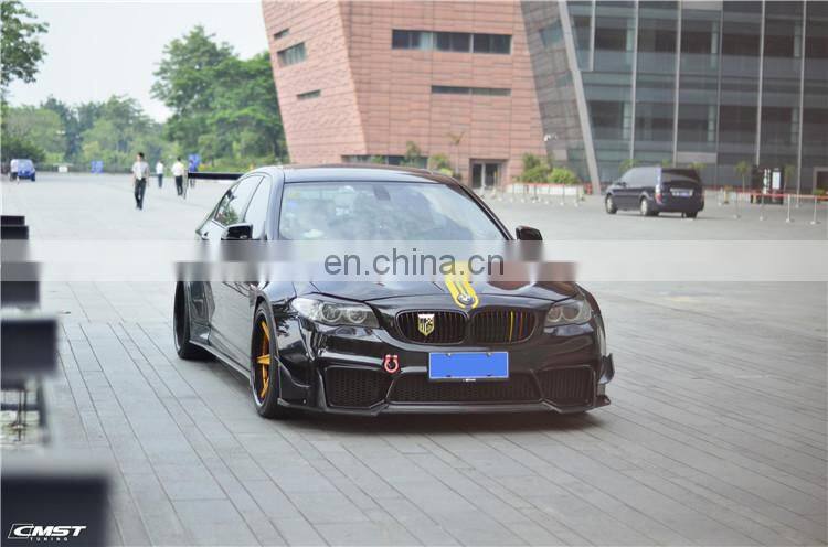 Widebody kit for BMW 5 series F10 F18 CMST style front bumper rear bumper wide flare side skirts trunk spoiler fenders facelift