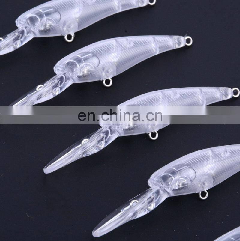 9.3cm 6g Wholesale Artificial Fish Bait Lifelike OEM Available Long Lip Fishing Lure Blank Unpainted Minnow