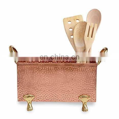 copper natural antique cutlery holders