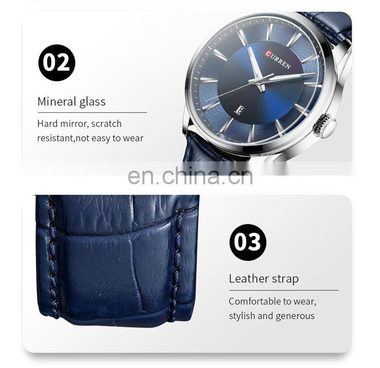 CURREN 8365 Business Quality Quartz Leather Strap Watch Online Price Cheap Wholesale Mens Watches