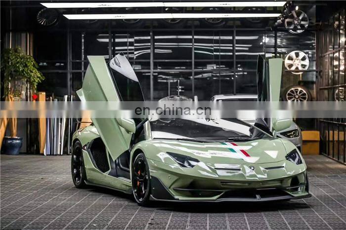 Runde SVJ Style For Lamborghini Aventador Lp700 LP720 FRP+CF Body Kit Car Front Rear Bumper Hood Spoiler Exhaust Fender