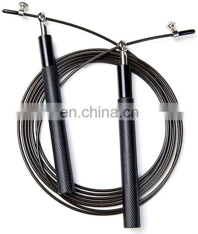 High Speed Skipping Rope Tangle-Free with Self-Locking Screw-Free Design Rope-Adjustable (2 Cables) Aluminum Alloy Non Slip Hand