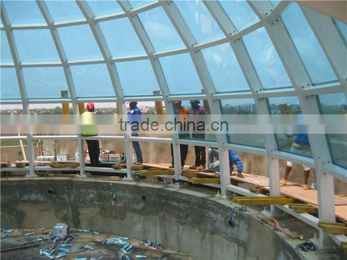 Prefabricated steel space frame building glass dome