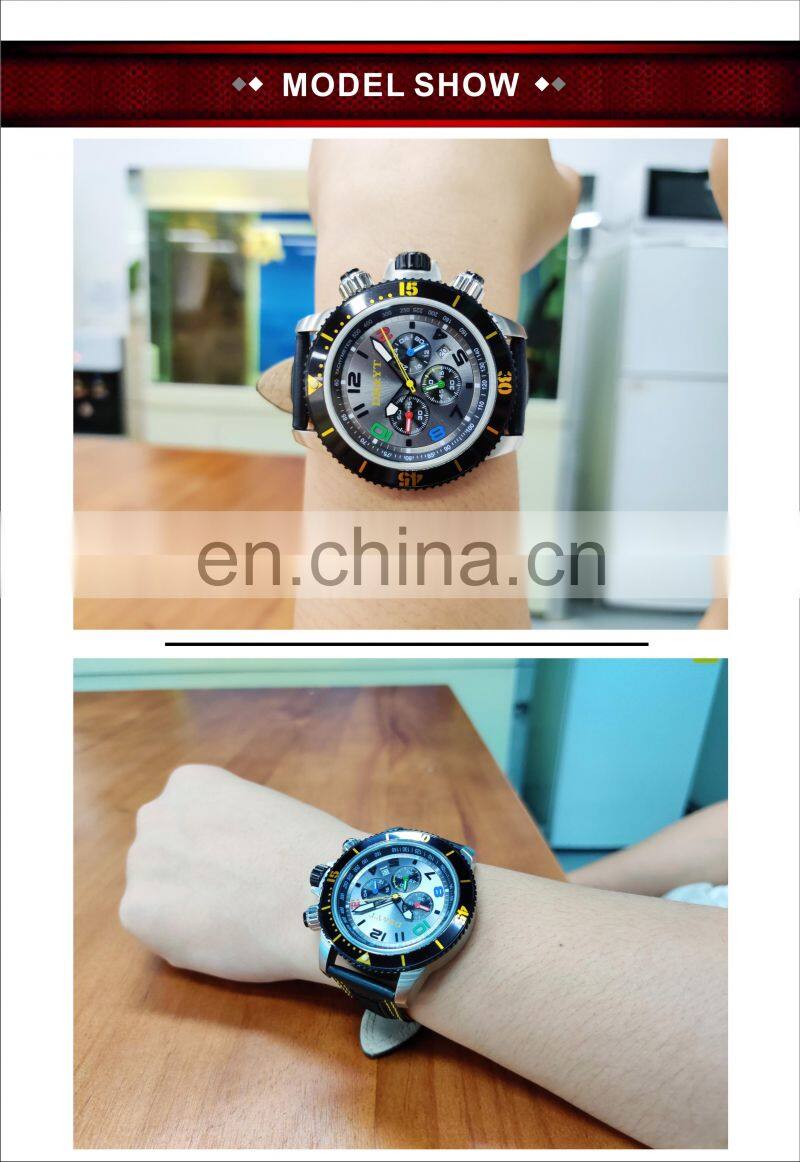 Small order chronograph diver water resistant high quality fashion classic custom logo mens watch waterproof