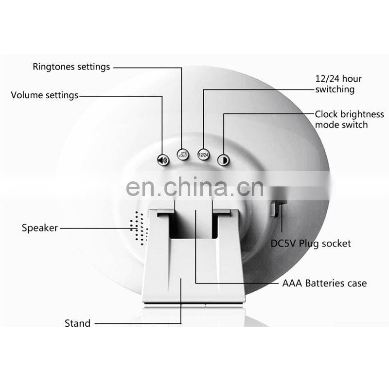 LED Gradual Sunrise Sunset FM Radio Alarm Clock Wake Up Light