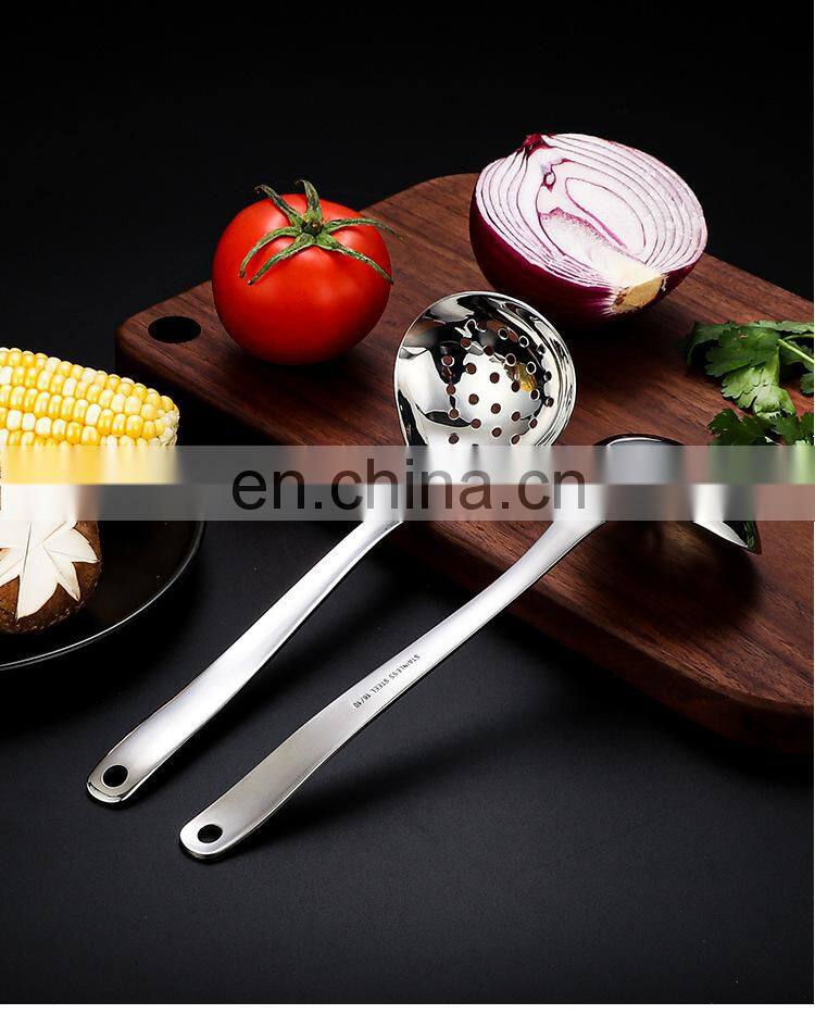 Amazon Hot Selling Slotted Spoon and Soup Ladle Set Kitchen Filter Spoon