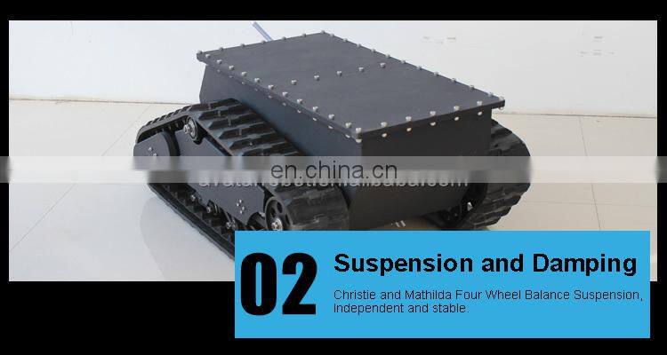Best selling hot chinese products rover 5 rubber track tank chassis robot mobile car platform robotic wheel