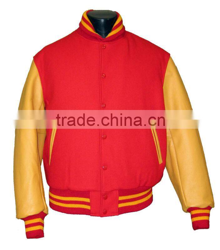 classic varsity letterman college jacket premium 100% wool