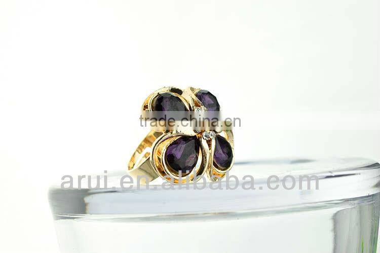 2013 Purple Pretty wedding ring crystal flower rings for women