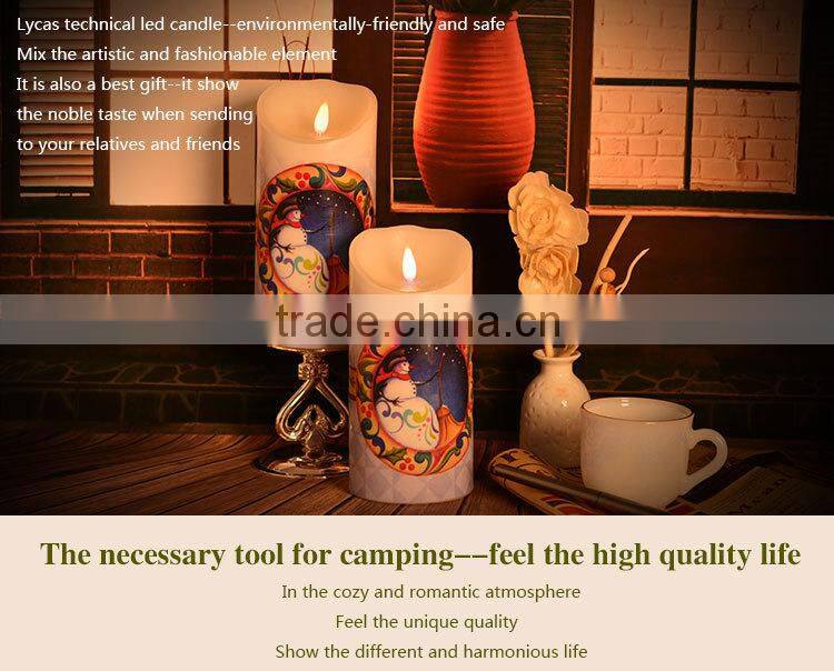 Christmas gift home decor wax battery operated candle led light