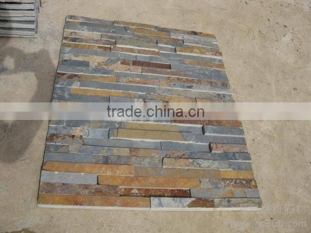 natural slates, sandstone, rusty, white, yellow, black, green culture stone