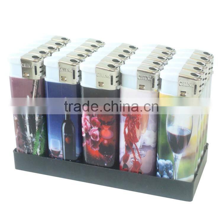 wrap customer's picture plastic electric disposable cigarette lighter cheap price