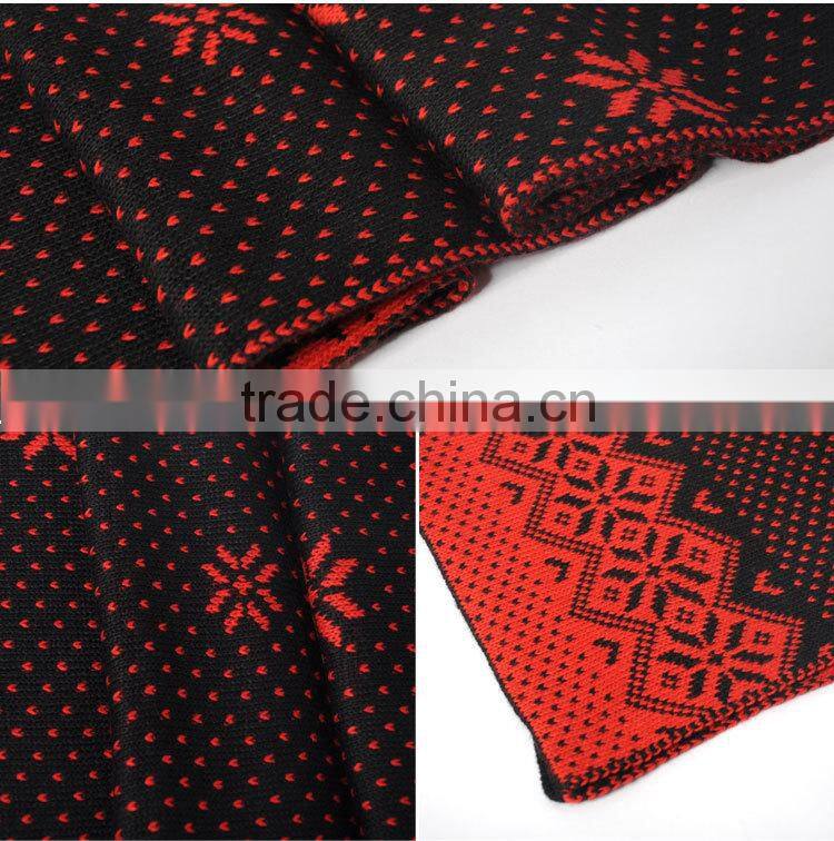 Winter Fashion Snowflake Knitted Women Wool Scarf