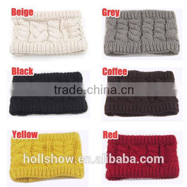 Fashion Beige Twisted Knit Crochet Winter Lady Headband