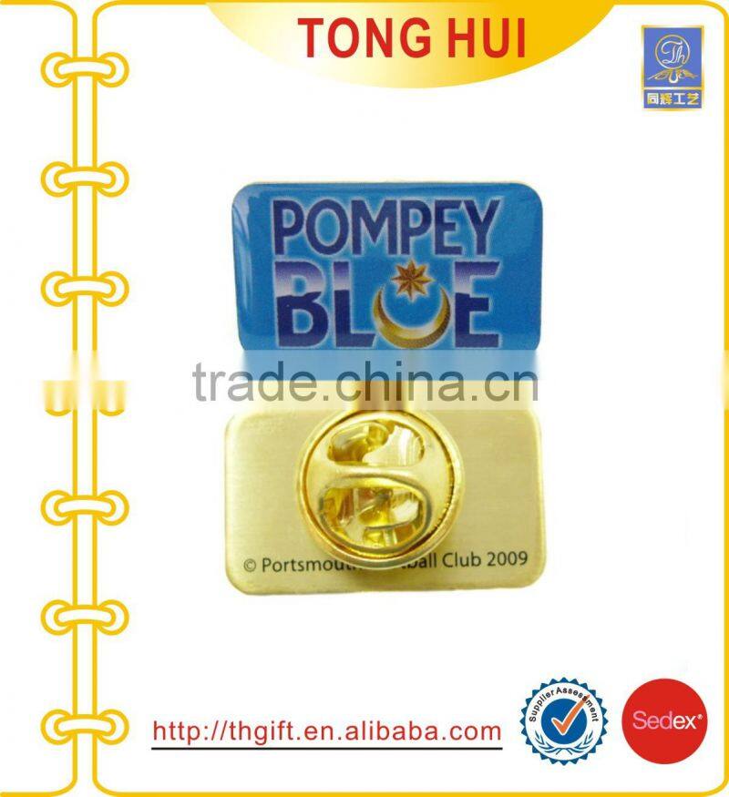 Metal Soft enamel badges yellow car shape